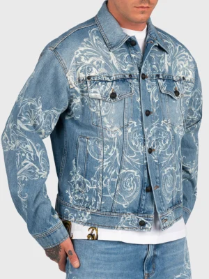 Jeans Couture Laser Engraving Printed Jacket