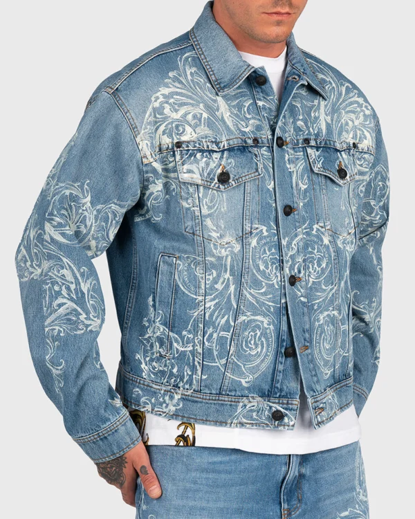 Jeans Couture Laser Engraving Printed Jacket