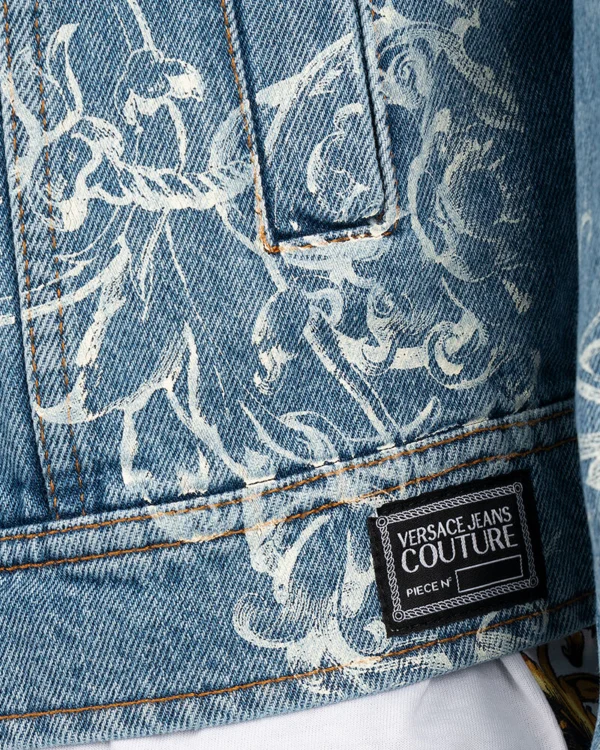 Jeans Couture Laser Engraving Printed Jacket
