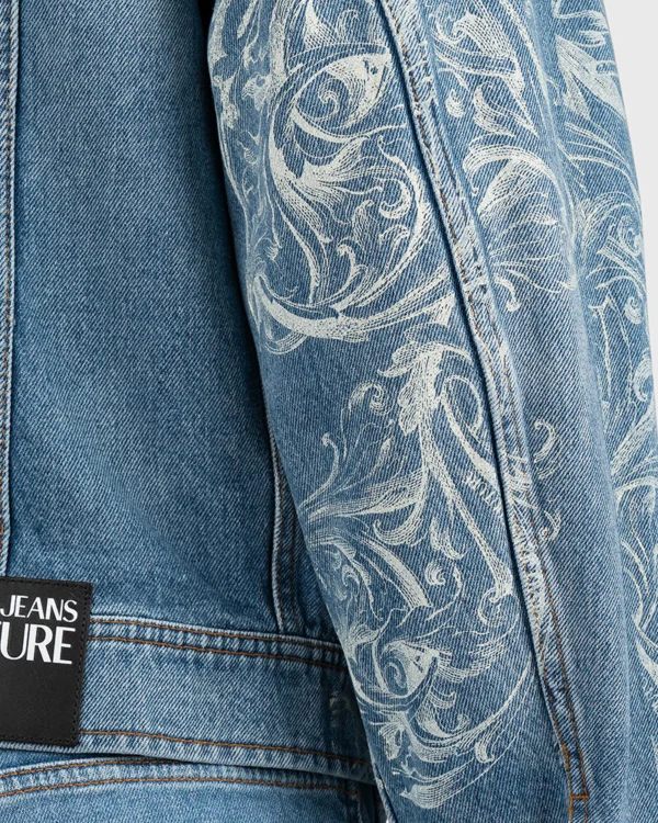 Jeans Couture Laser Engraving Printed Jacket