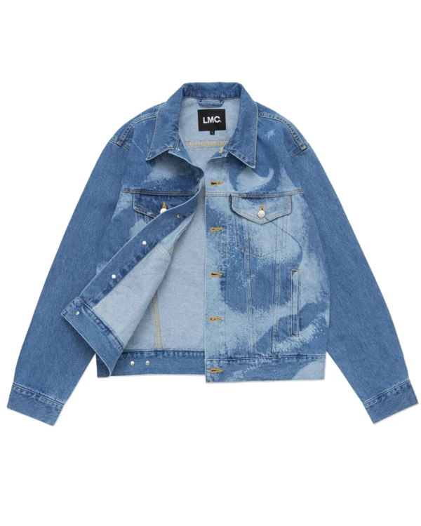 Laser Engraving Print Jacket Laser Engraving Face Denim Jacket