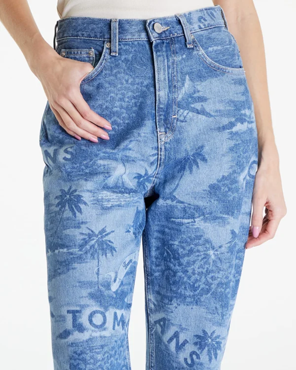 laser engraving denim jeans Ultra High Tapered Laser Engraving Pattern Jeans