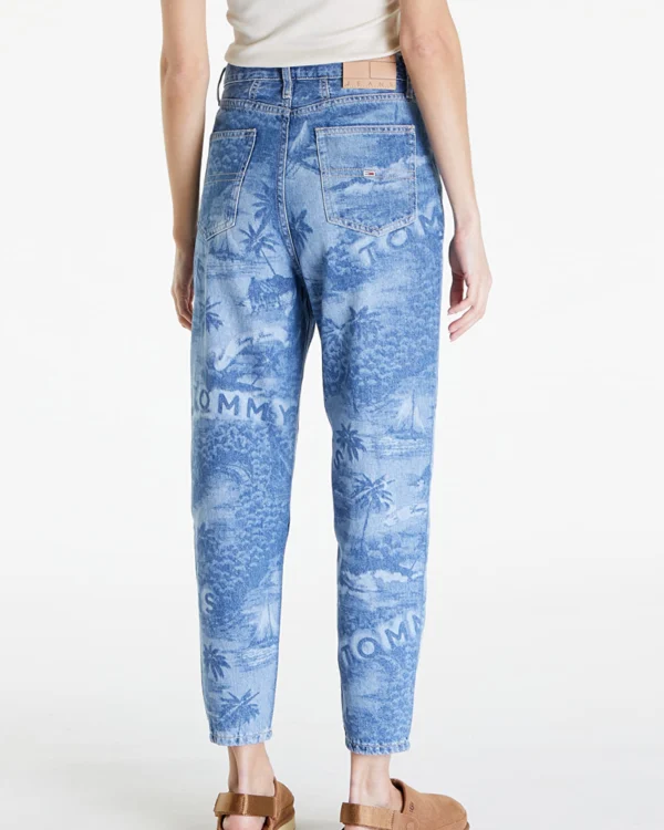 laser engraving denim jeans Ultra High Tapered Laser Engraving Pattern Jeans