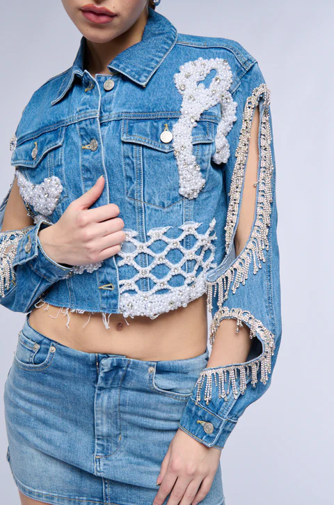 Affixed Cloth Embroidery Denim Clothing Affixed Cloth Embroidery Denim Clothing