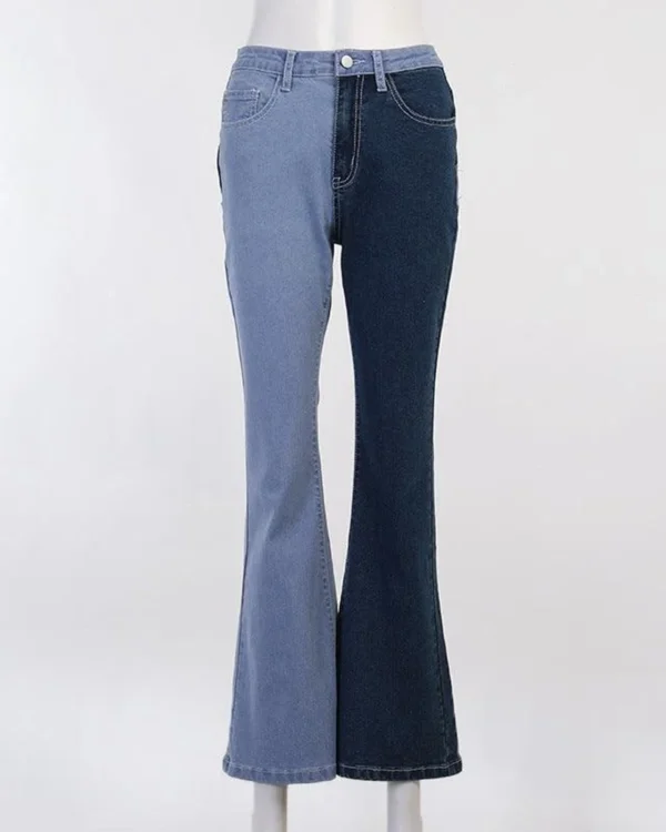 Contrast Palm Patch Embroidered Jeans