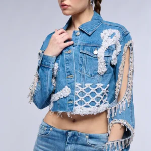 Affixed Cloth Embroidery Denim Clothing