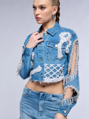 Affixed Cloth Embroidery Denim Clothing