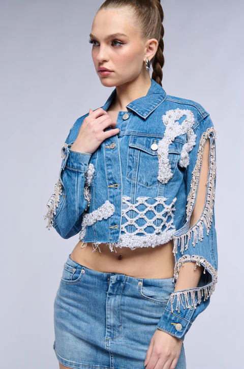 Affixed Cloth Embroidery Denim Clothing Affixed Cloth Embroidery Denim Clothing