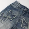Affixed Cloth Embroidery Denim Jeans