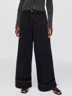 Black stone wash relaxed fit jeans Black stone wash relaxed fit jeans