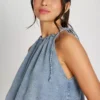 Blue Denim Halter Neck Top Blue Denim Halter Neck Top