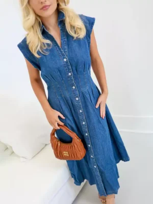 Button Down denim women dress Button Down denim women dress