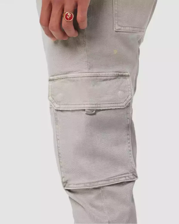 Dark Grey wash Skinny Cargo