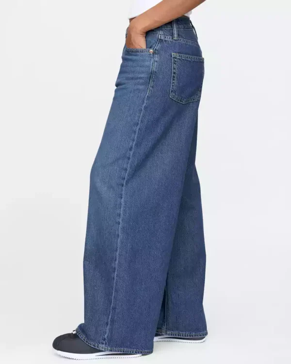 Dark blue Mid Rise UltraSoft Baggy Jeans
