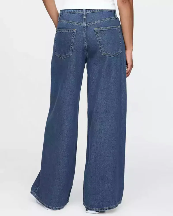 Dark blue Mid Rise UltraSoft Baggy Jeans