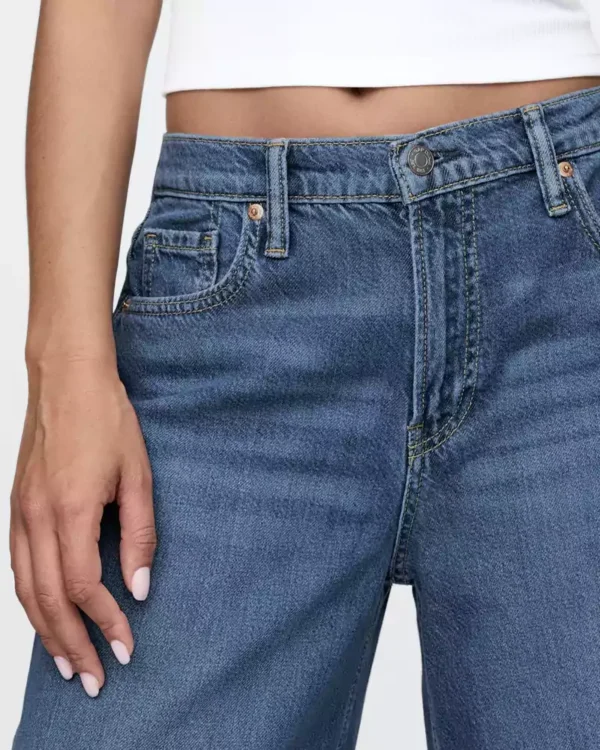 Dark blue Mid Rise UltraSoft Baggy Jeans