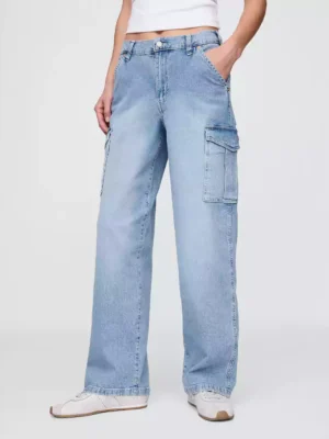 Denim cargo jeans for women Denim cargo jeans for women