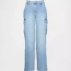 Denim cargo jeans for women Denim cargo jeans for women