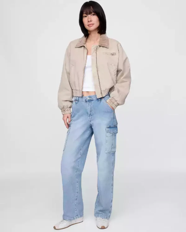 Denim cargo jeans for women Denim cargo jeans for women