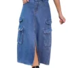 Denim jeans long skirt