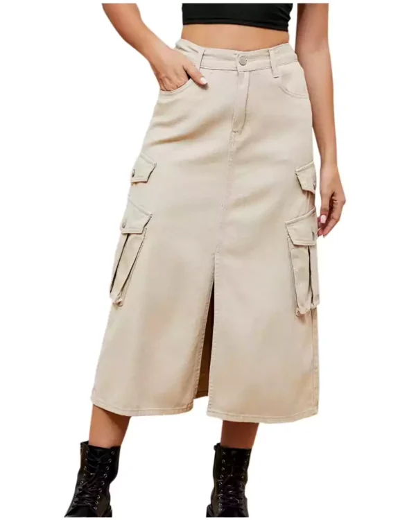 Denim jeans long skirt