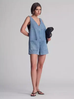 Denim romper women