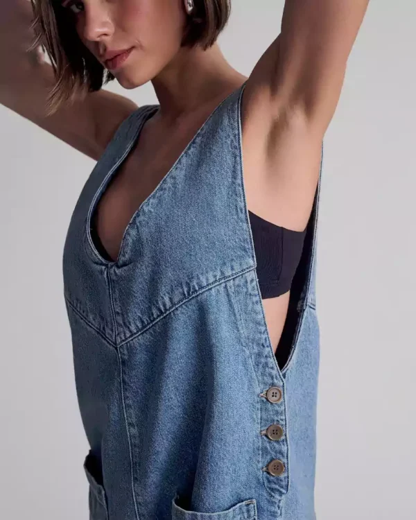 Denim romper women Denim romper women