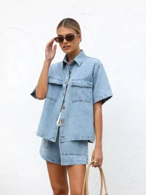 Denim set women