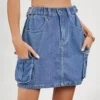 Denim short skirt women Denim short skirt women