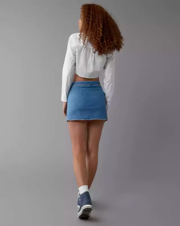 High-Waisted Denim Skort High-Waisted Denim Skort