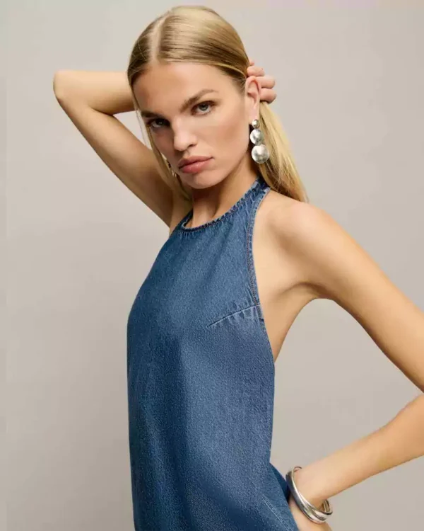 Lived-In Denim Mini Dress