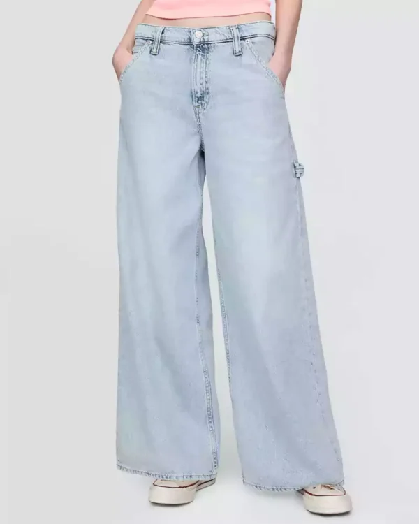 Mid Rise Light blue washed UltraSoft Baggy Jeans Mid Rise Light blue washed UltraSoft Baggy Jeans
