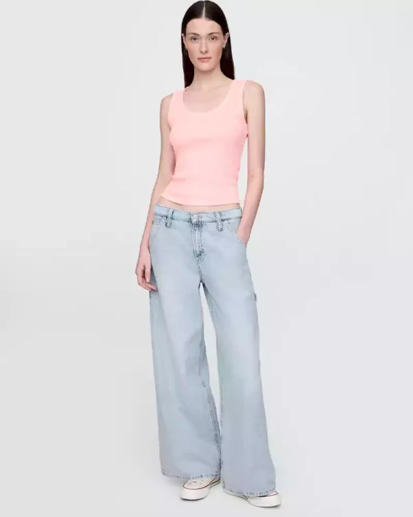 Mid Rise Light blue washed UltraSoft Baggy Jeans Mid Rise Light blue washed UltraSoft Baggy Jeans