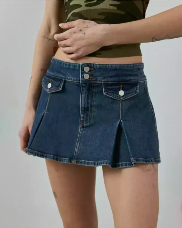 Mid Rise Pleated girls skirts