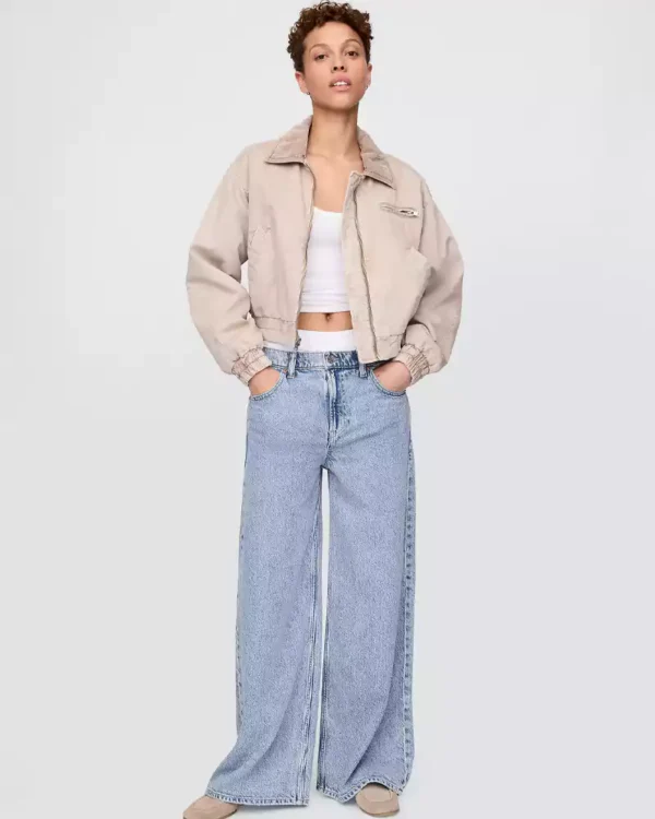 Mid Rise UltraSoft Boxer Baggy Jeans Light blue washed Baggy Jeans