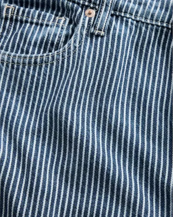 Mid Rise UltraSoft Denim Stripe Baggy Jeans Mid Rise UltraSoft Denim Stripe Baggy Jeans