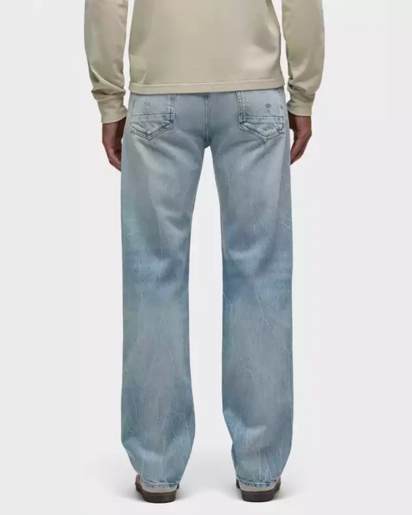 mid-rise light indigo wash Straight Leg Jean