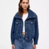Oversize denim jacket for women