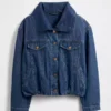 Oversize denim jacket for women