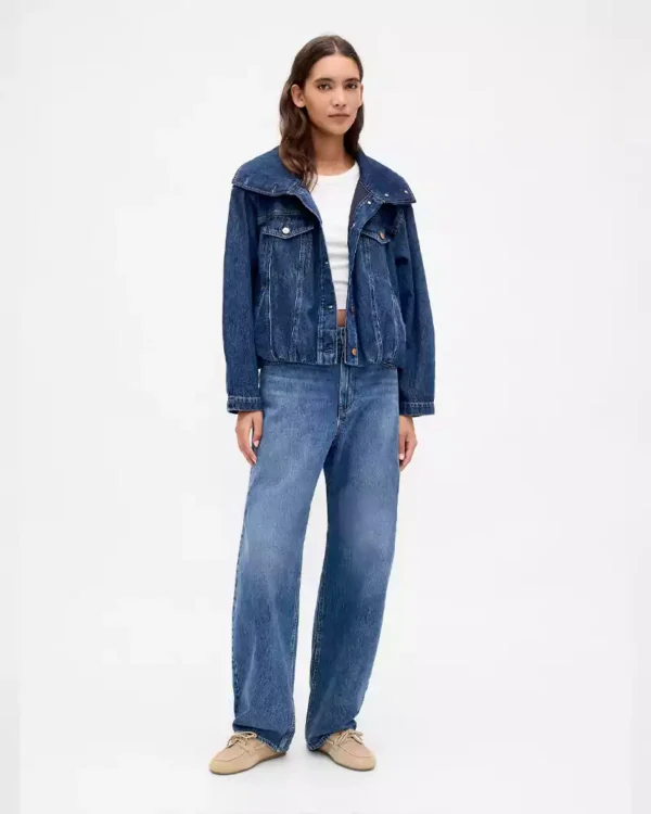 Oversize denim jacket for women