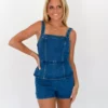 Peplum women denim rompers Peplum women denim rompers