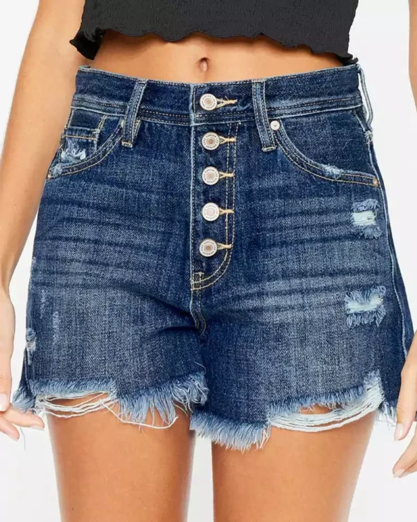 Raw Hem Button-Fly Denim Shorts Raw Hem Button-Fly Denim Shorts