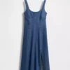 Sleeveless denim mini dresses Sleeveless denim mini dresses