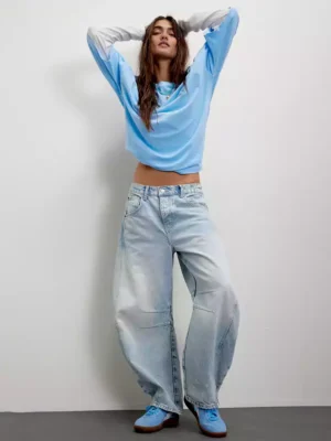 Slim fit women shorts Mid Rise women's barrel jeans