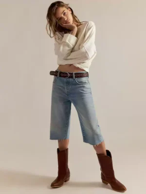 Streetwear denim shorts for women