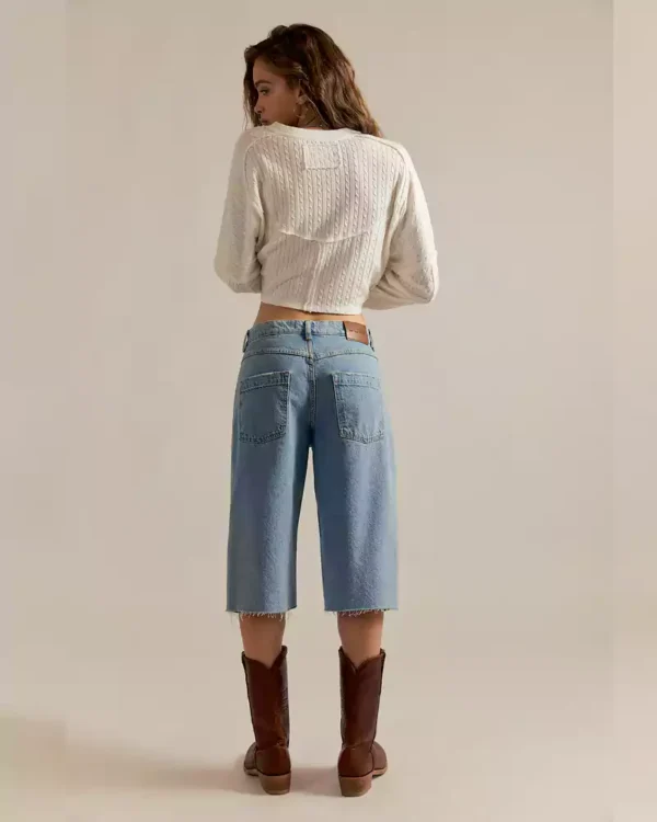 Streetwear denim shorts for women