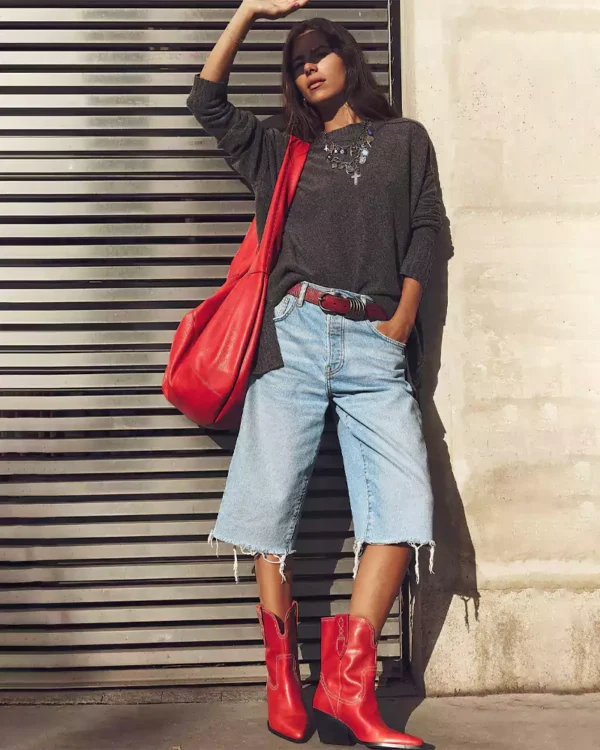 Streetwear denim shorts for women