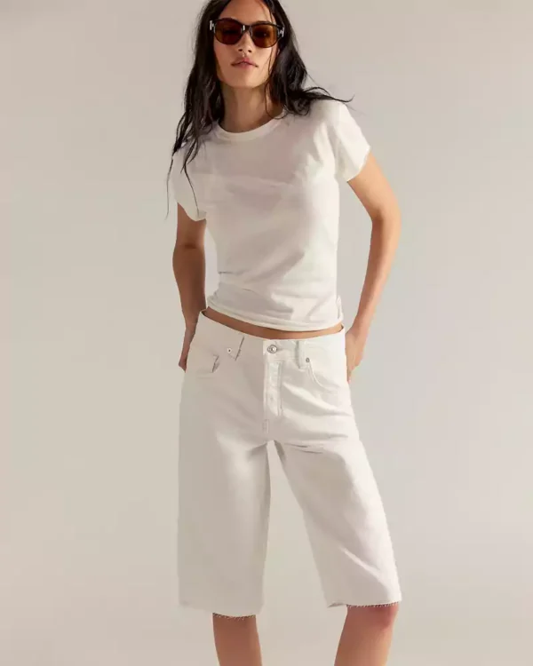 Streetwear denim shorts for women