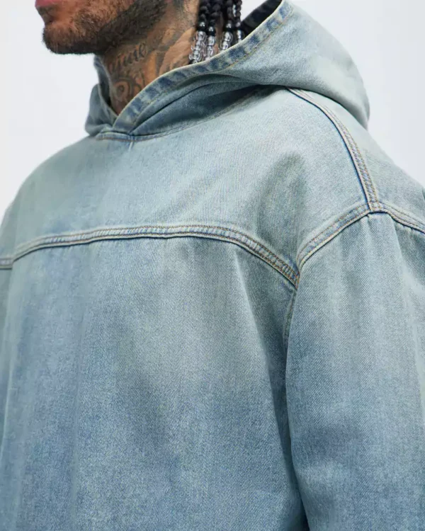 Tears hoodie denim Jacket Denim tears hoodie Pullover Jacket