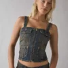 Utility Denim Corset Top